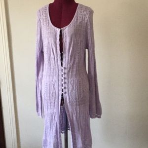 J Jill long lavender sweater